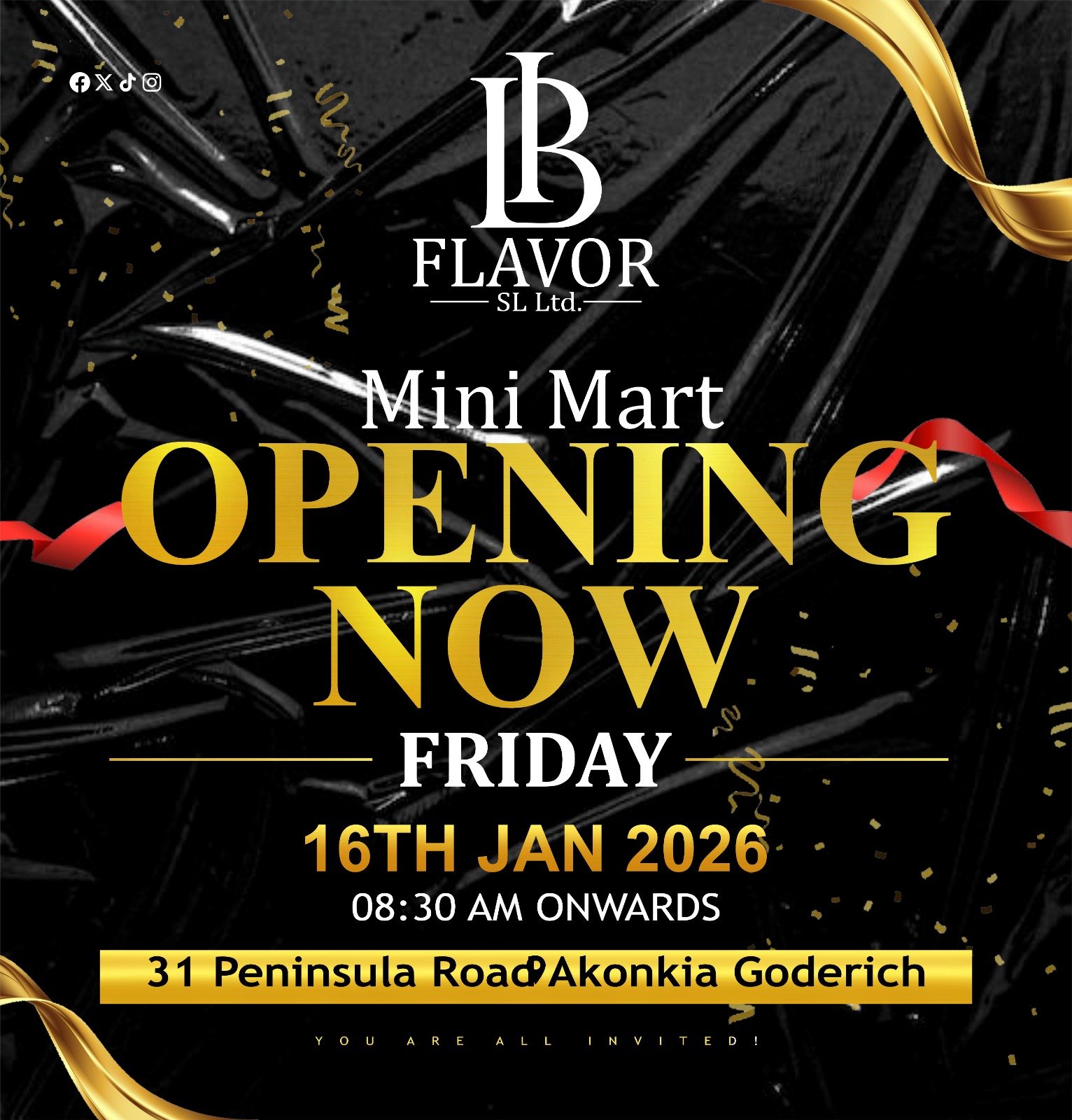 Opening Friday IB Flavors